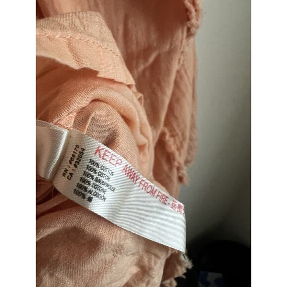 Free People Angele Mini Dress Womens Small Peach Color Short Boho - Picture 6 of 7